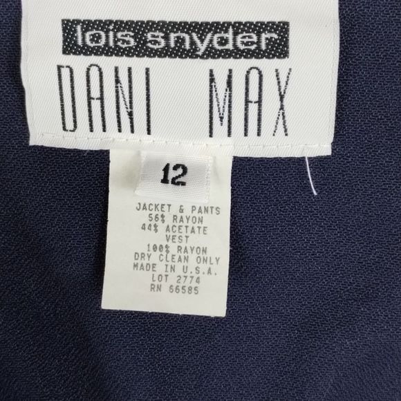 Dani Max Vintage Rayon Blend Vest Padded Shoulder Blazer - Picture 3 of 13
